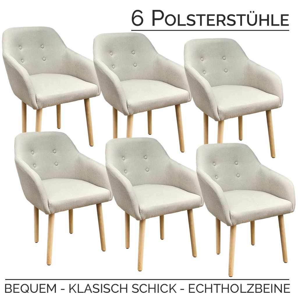 Stühle Esszimmerstühle Armlehnstuhl Polsterstuhl Stoff Produktbild 