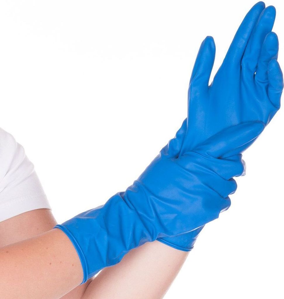 HYGOSTAR Chemikalien-Schutzhandschuh High Risk blau M 50 Produktbild 1