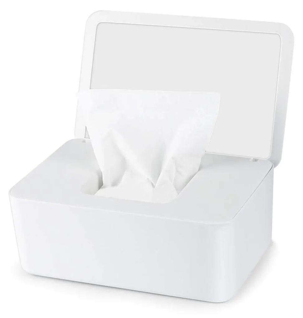 Étui de lingettes anti-dessèchement blanc - Fini les lingettes sèches