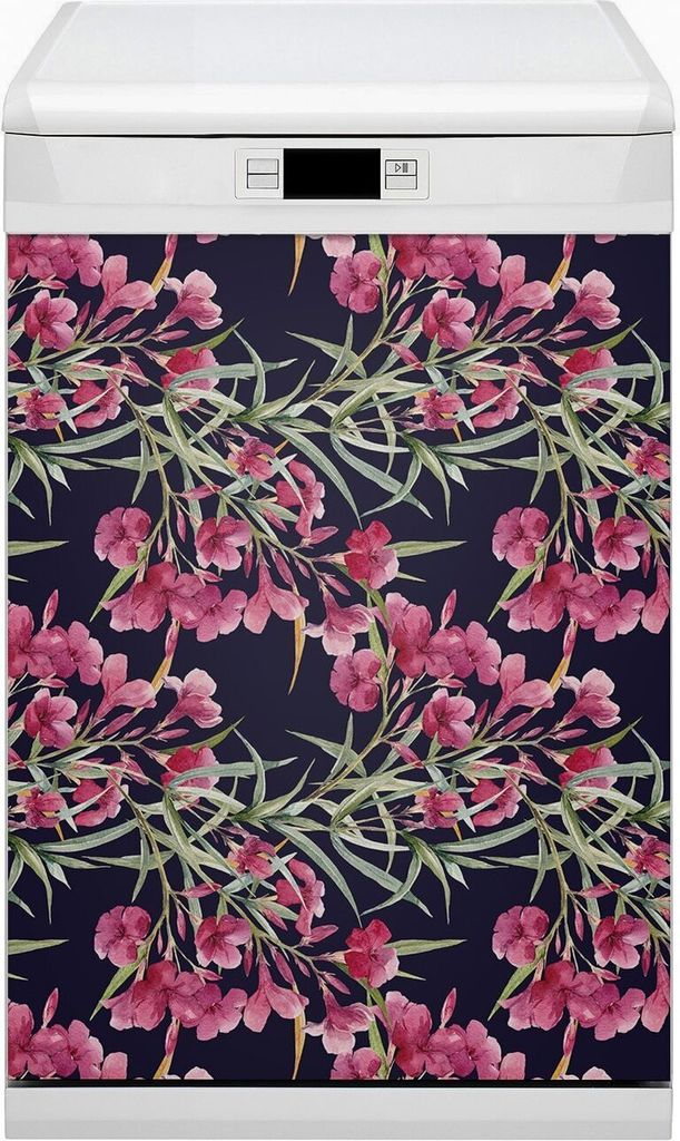 Magnet für Spülmaschine Abwaschbar 45x80 cm Magnet für Spülmaschine Magnetmatte Nachbildung - Aquarellblüten