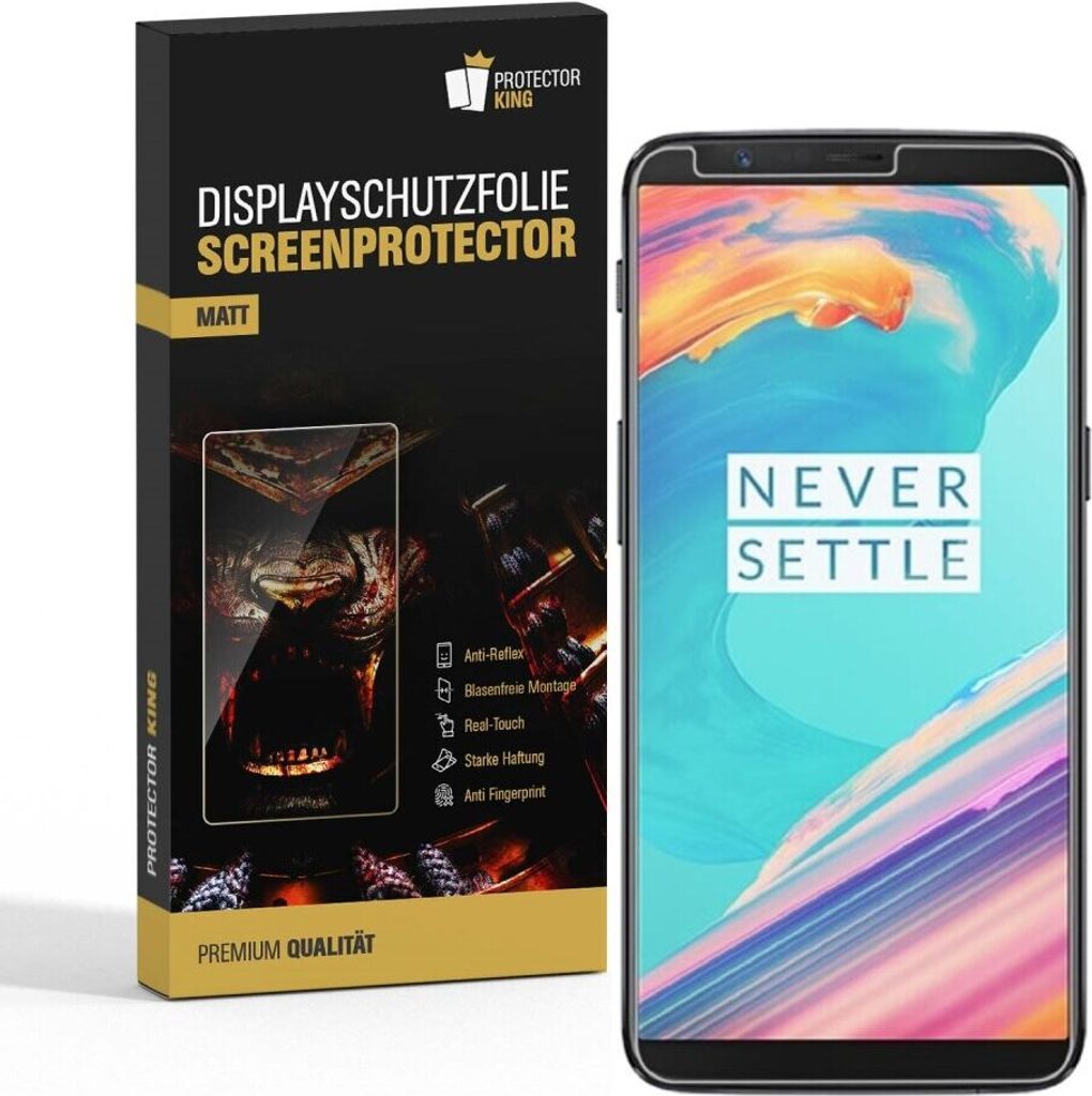 2x Displayfolie für OnePlus 5T ANTI-REFLEX Displayschutzfolie Schutzfolie MATT