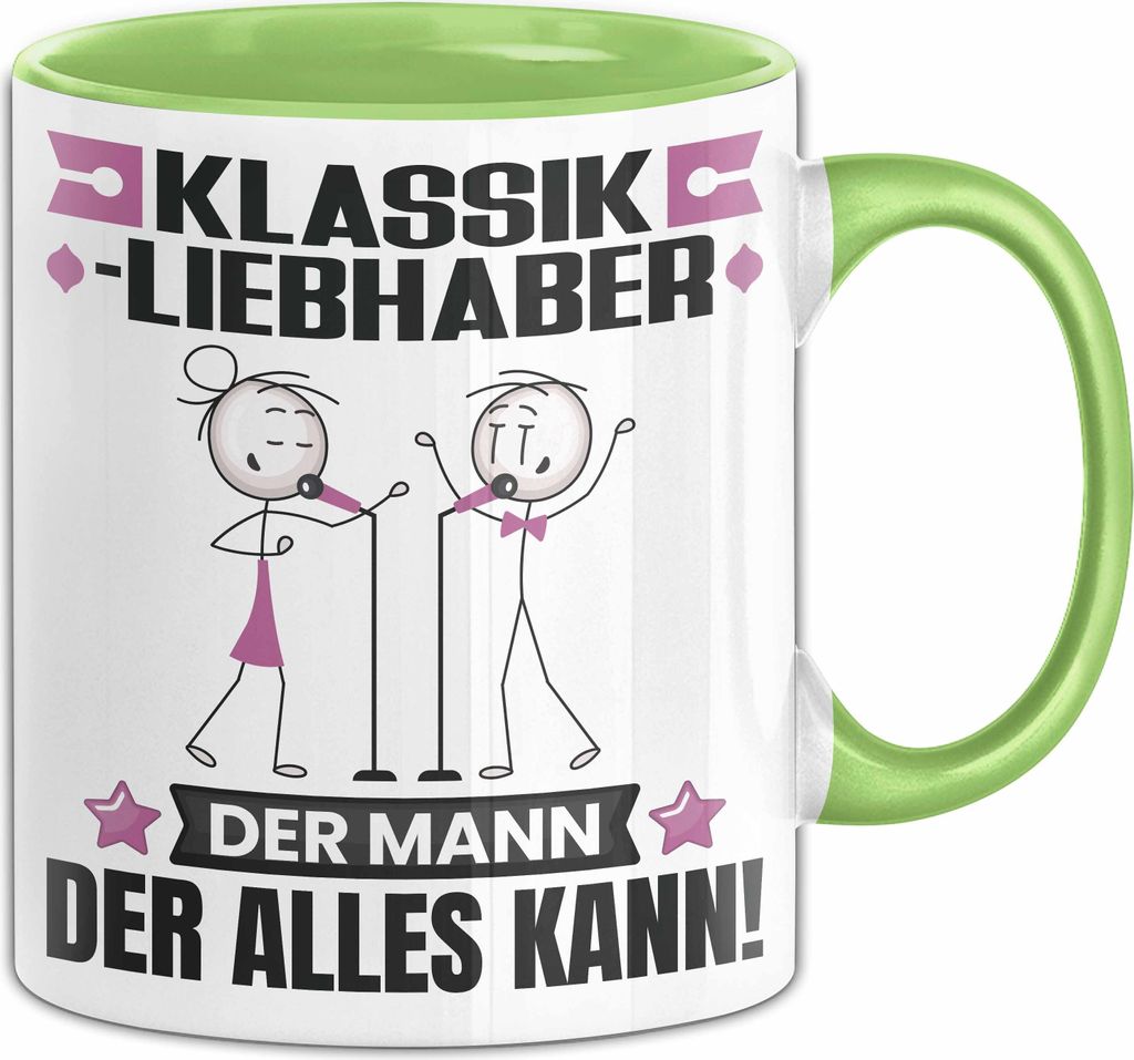 Klassikliebhaber Tasse Geschenk für Klassikliebhaber Der Mann Der Alles Kann Geschenkidee zum Geburtstag (Grün)