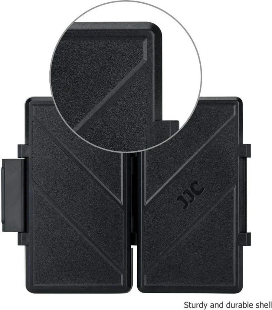 JJC Boîte de Rangement Cartes Mémoire pour 12 SD et 24 Micro SD robuste - 5
