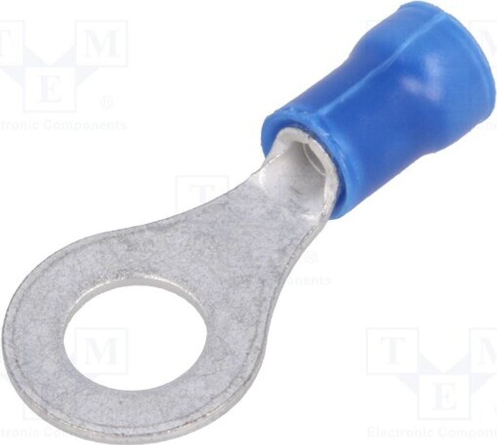 5x Ringkabelschuh 1,04÷2,62mm2 M6 Klemmverbindung Ø: 6,35mm blau 130126 Isolierte