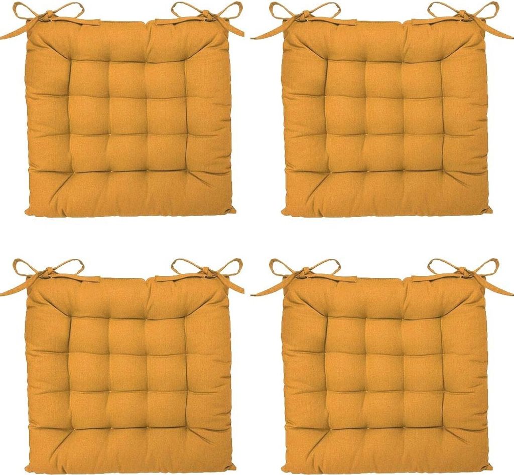 Eazy Living Stuhlkissen Basile Gelb 38 x 38 cm - 4 Stück Produktbild 