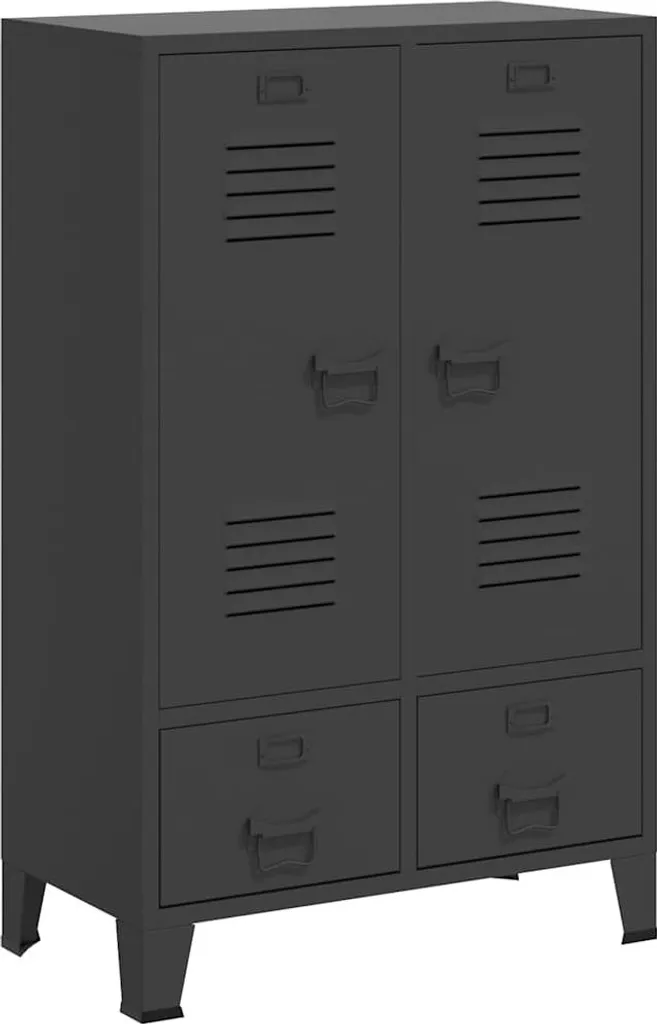 vidaXL Armadio Acciaio Industriale Antracite 67cm - Top Storage