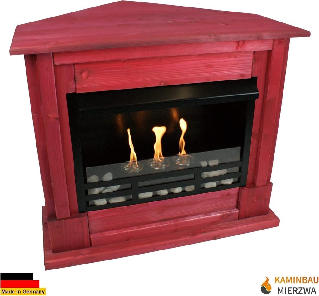 Gelkamin Ethanolkamin Kaminofen Eckkamin Rafael Premium Royal - Rot