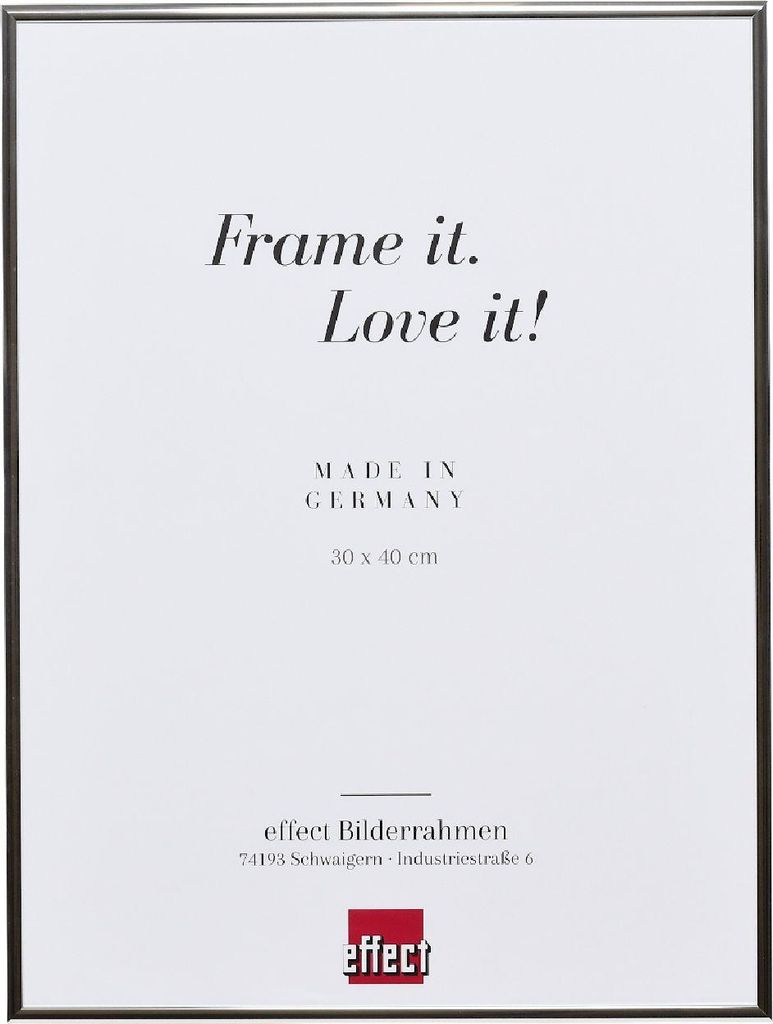 Effect Aluminium-Bilderrahmen Quadro 30,5x91,5 cm silber hochglanz