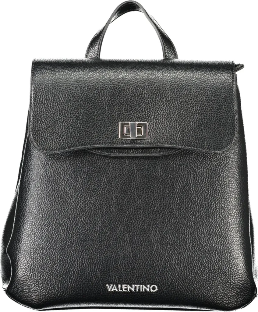 Sac à dos stylé noir femme - Finition chic avec détails dorés raffinés