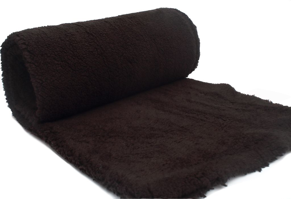 Minky Sherpa Lamm Kunstfell Schwarz 50x160 cm Produktbild 