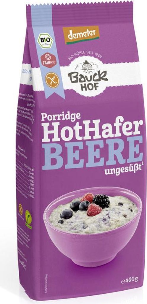Bauckhof  Hot Hafer Beere glutenfrei Demeter (1 x 400 gr) Produktbild 