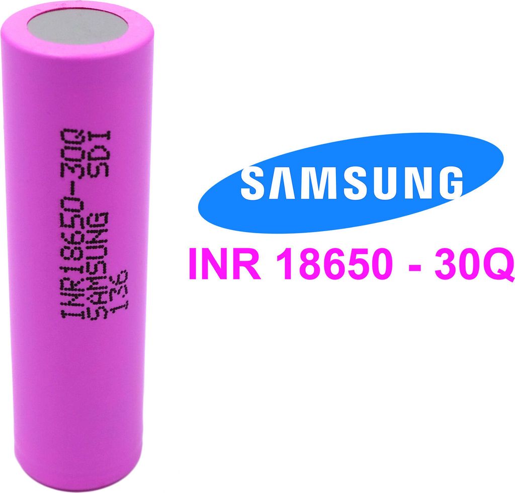 1x Samsung SDI INR18650-30Q -Akku - 3.7V - 3000mAh - 15A Produktbild 