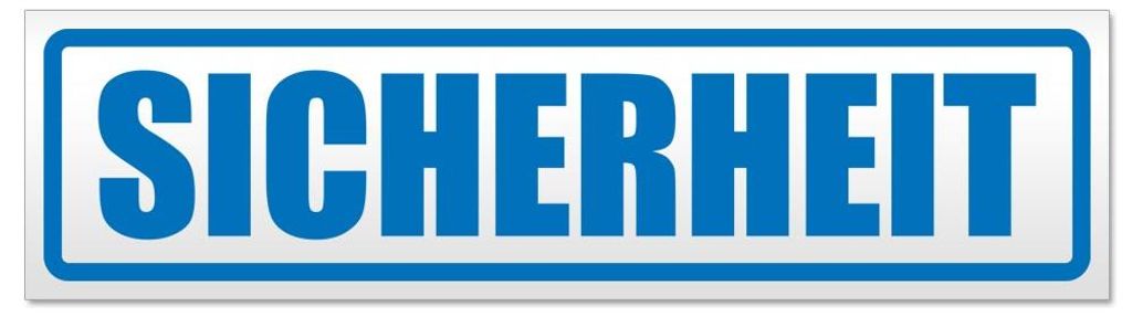 Kiwistar - Autoaufkleber - Blau - 45 x 12 cm - Sicherheit Security - Hinweis Aufkleber Sticker für Auto, Kfz, Fahrrad, PKW, LKW