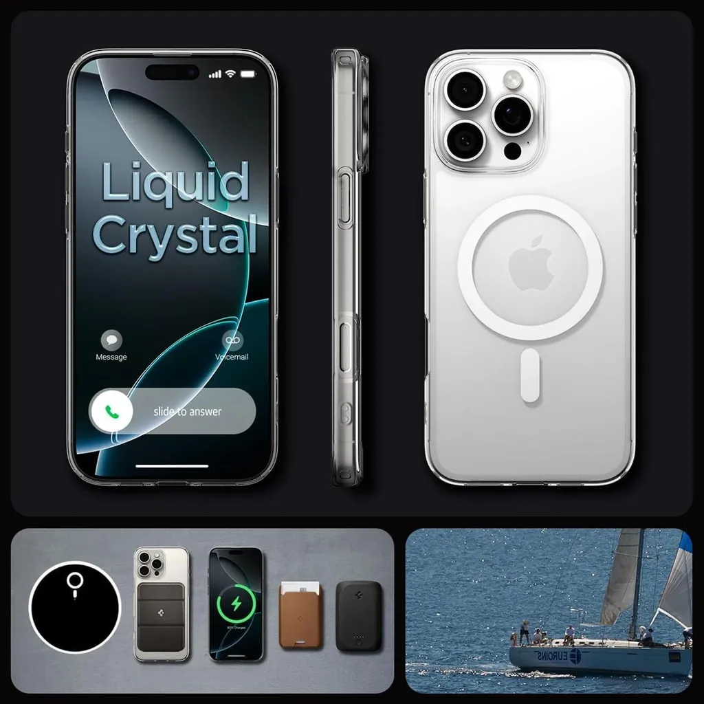 Housse MagSafe iPhone 16 Pro Max Spigen Crystal pour Charge Induction