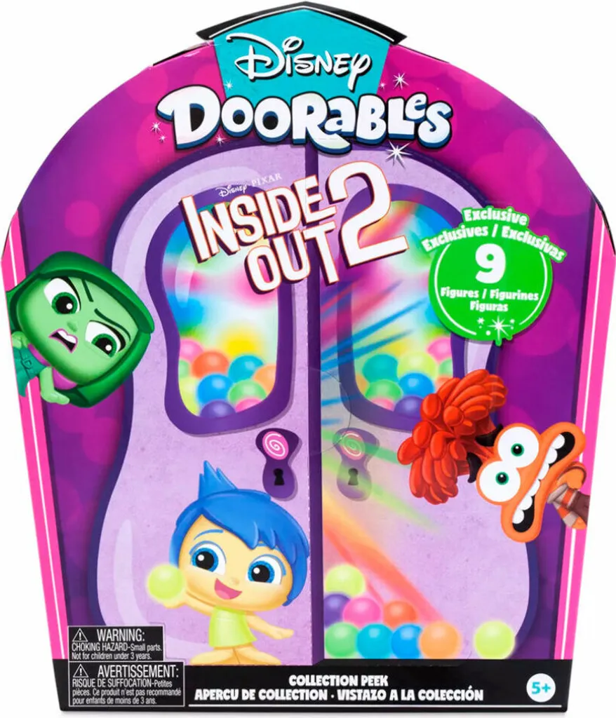 Just Play Inside Out 2 Doorables : 9 Figurines Collection 4 cm One Size