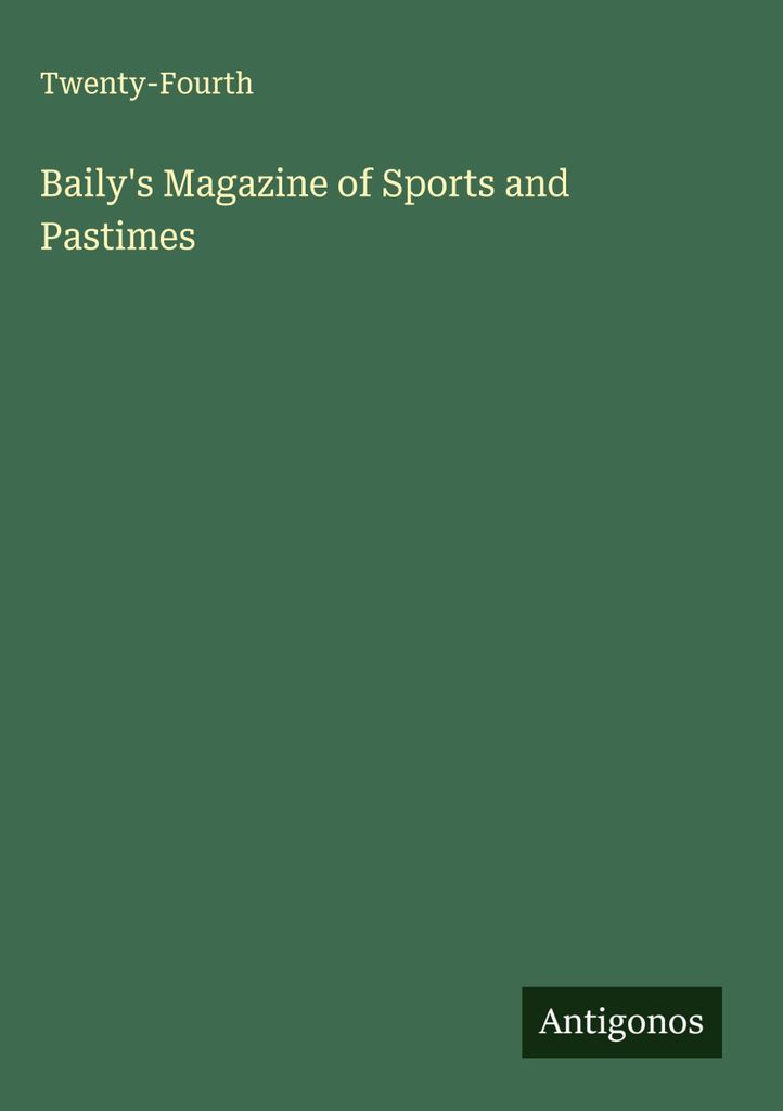 Baily's Magazin für Sport und Zeitvertreib