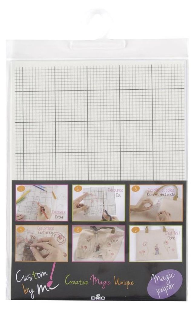 DMC Magic Paper Wasserlösliche Stickunterlage kariert Produktbild 