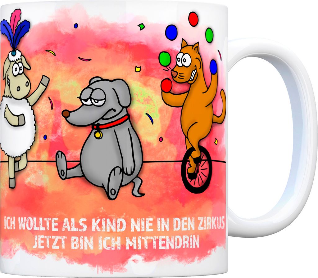 Kaffeebecher mit Spruch: Als Kind wollte ich nie in den ... Kaffeetasse Tasse