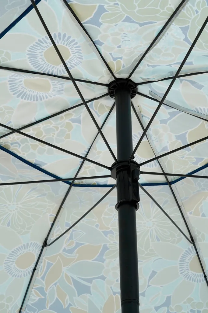 Parasol Bloem Mica Decorations Bleu 220 cm Toile Polyester Résistante