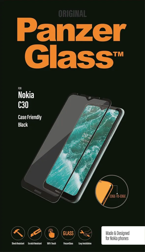 Vetro Temperato Nokia C30 PanzerGlass™ 9H: Sicurezza Edge-to-Edge