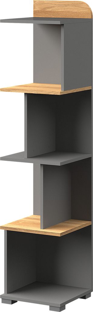 Minio, Regal "CARINA 5", Nash Eik / Lichtgrijs Productafbeelding 