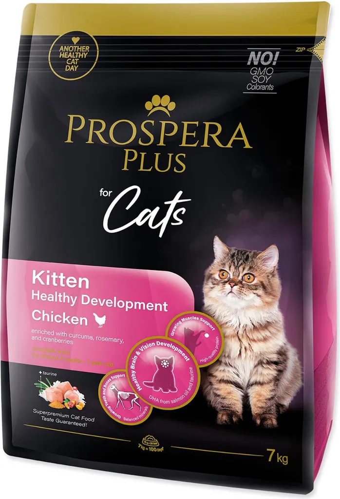 Alimentation chaton Prospera Plus croissance saine goût poulet 7kg