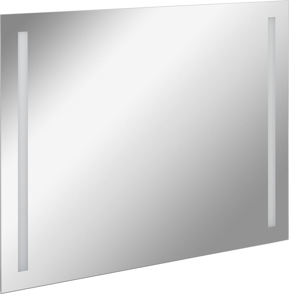 FACKELMANN LED Spiegel linear MIRRORS / Wandspiegel mit LED- und Ambientelicht / Maße (B x H x T): ca. 100 x 75 x 2 cm / hochwertiger Badspiegel /...