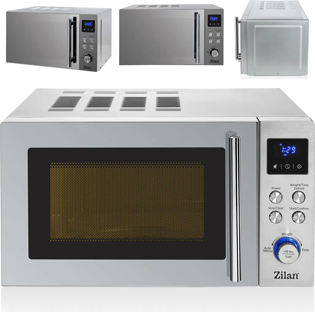 Zilan Microonde 20 Litri Inox | Sicuro per Bambini e Facile da Pulire