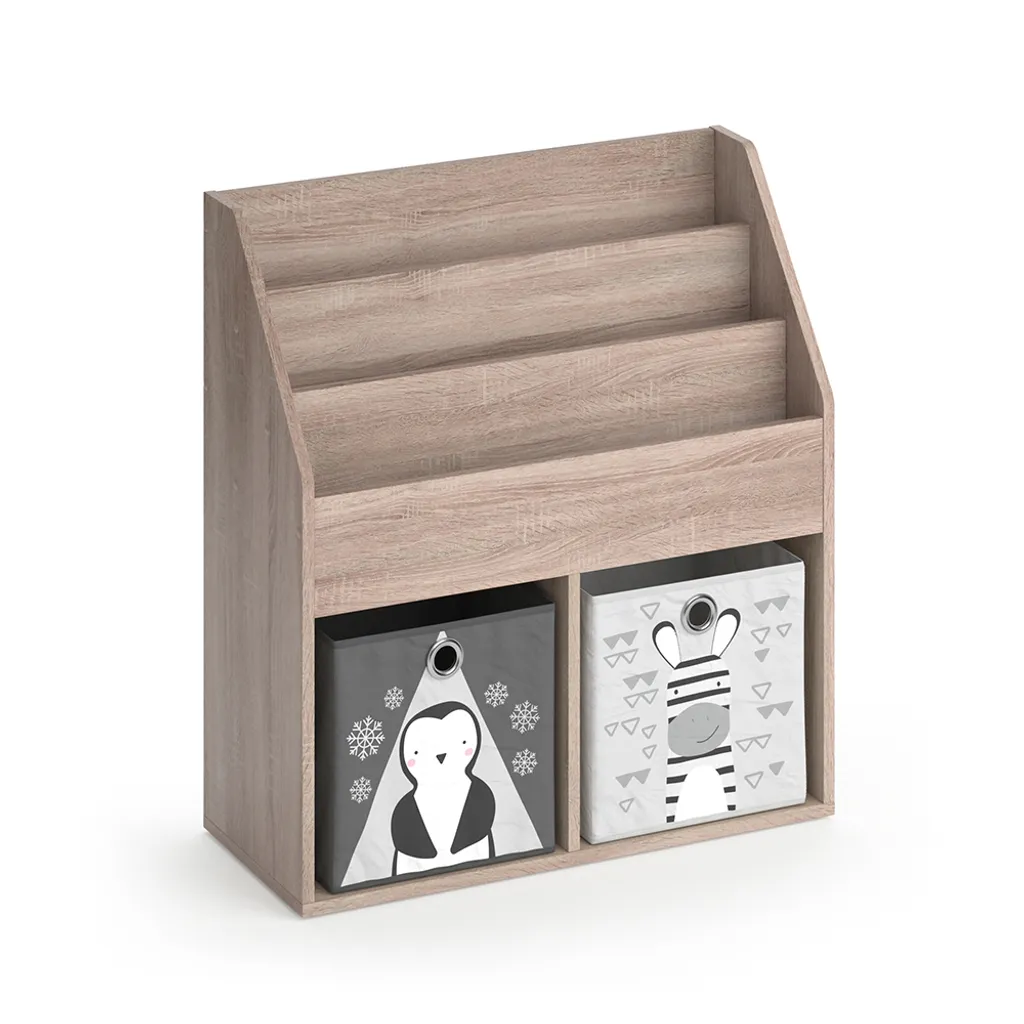 Étagère Luigi Vicco en Chêne Sonoma 72 cm, Rangement Ludique et Pratique