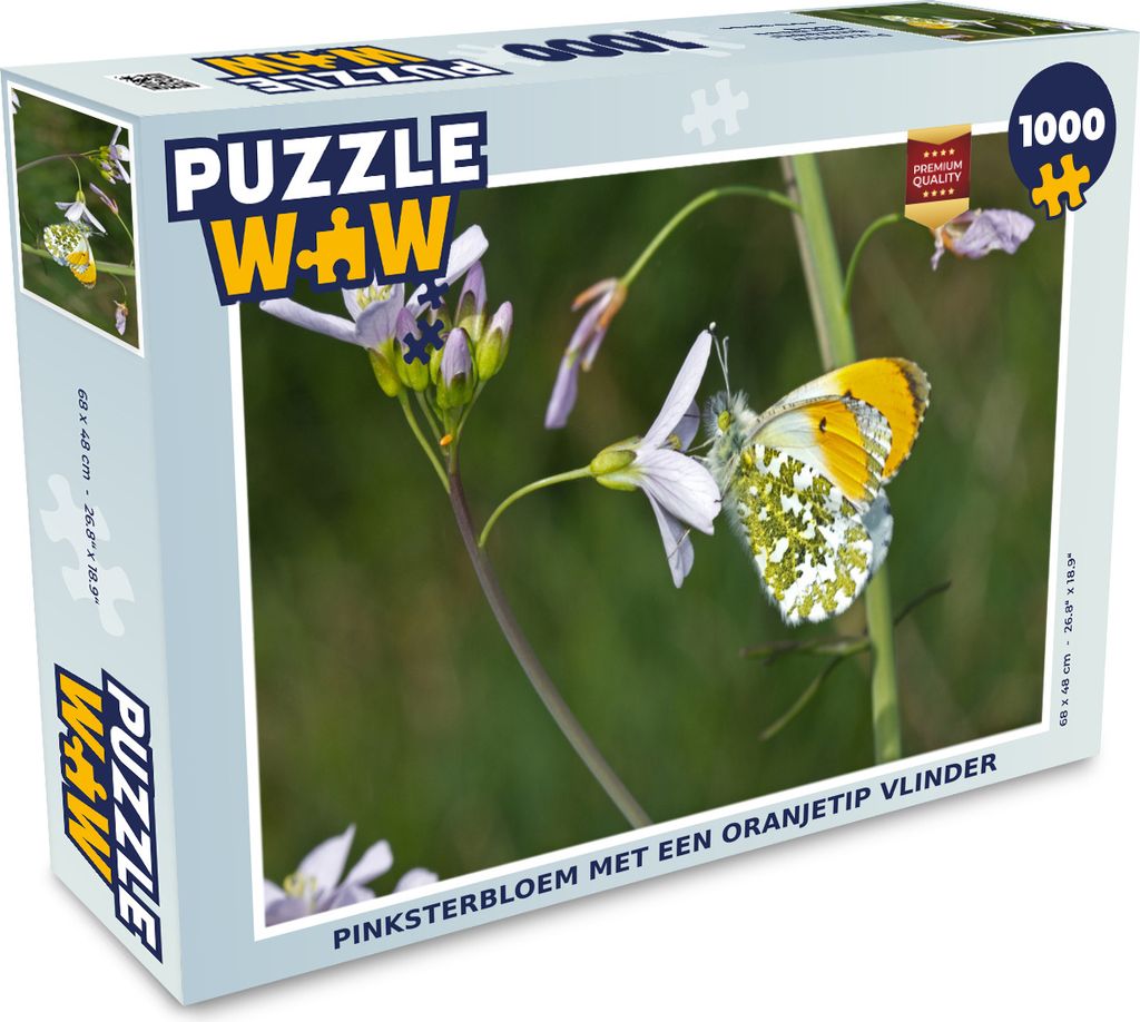 MuchoWow Puzzle 1000 Teile Narzisse mit orangefarbenem Schmetterlingskopf - Erwachsene - Rätsel