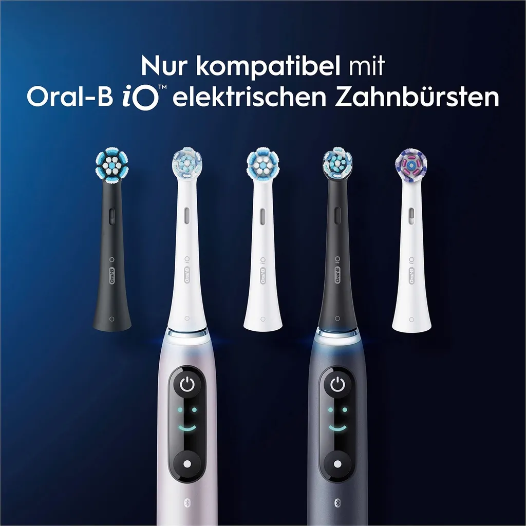 Recharges de Têtes de Brosse Oral-B iO Nettoyage Ultime Noir - Lot de 6