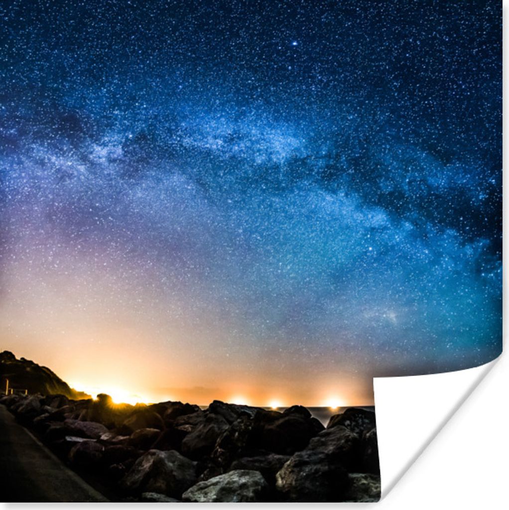 MuchoWow Poster Galaxie - Universum - Sonne - Jungen - Mädchen - Kinder 30x30 cm - Wandposter - Printing