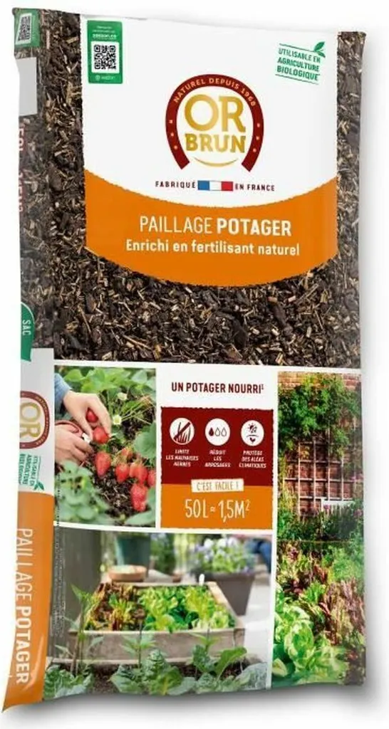 Paillis de légumes 50 L Brun d'Or : fini le désherbage et la terre sèche