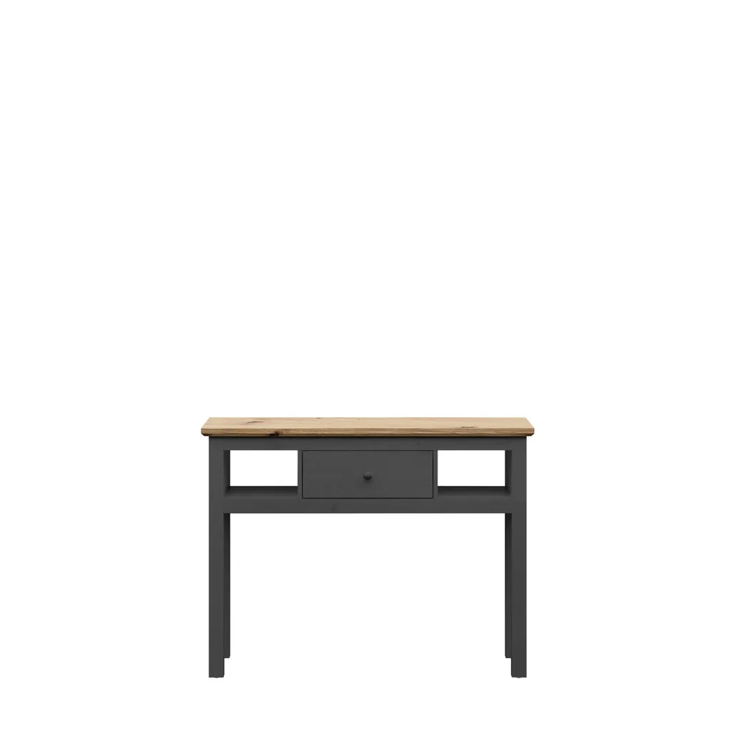 Coiffeuse Grise Bozeman 114x86x41cm - Solution Gain de Place et Rangement - 4