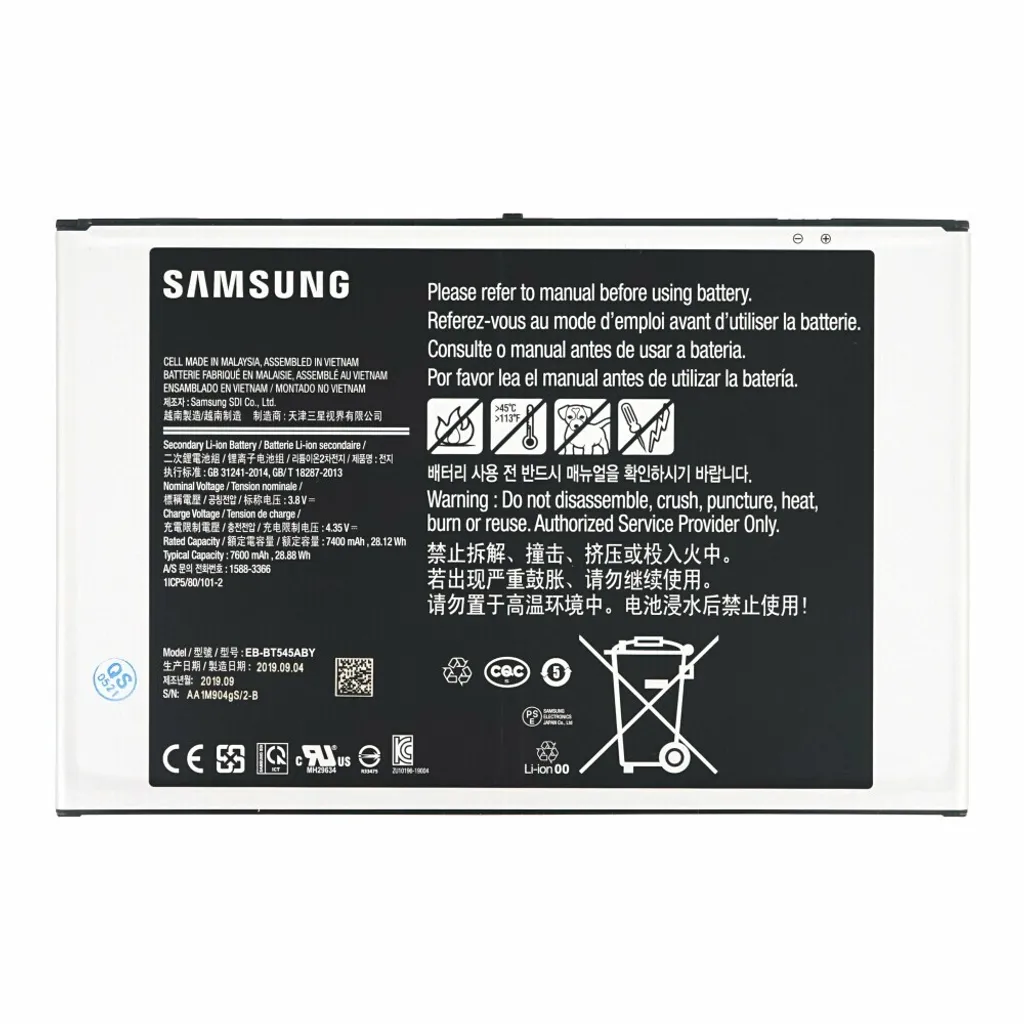 Samsung EB-BT545ABY Batterie Haute Capacité 7400mAh Tab Active Pro