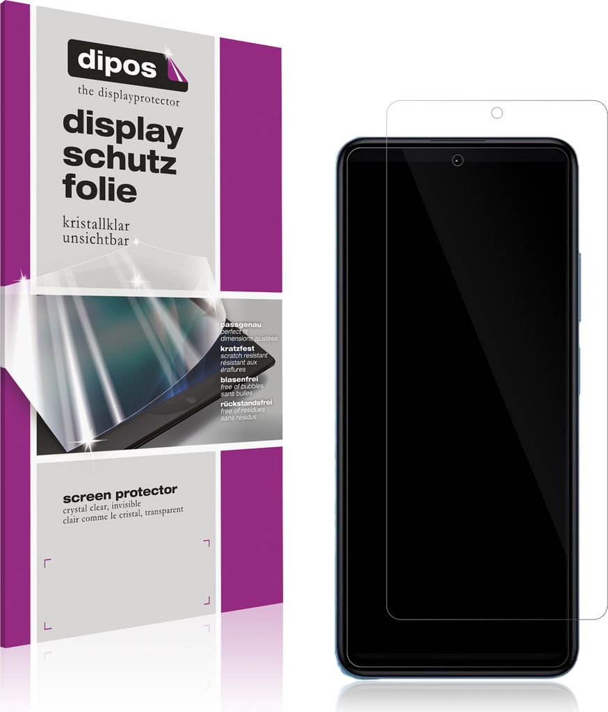 6x Schutzfolie für Xiaomi Redmi Note 11T Pro Plus klar Displayschutzfolie Folie Display Schutz dipos