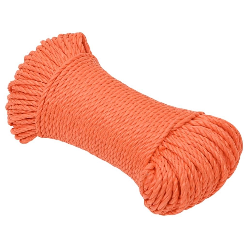 vidaXL Corde de travail orange 8 mm 250 m polypropylène Image du produit 