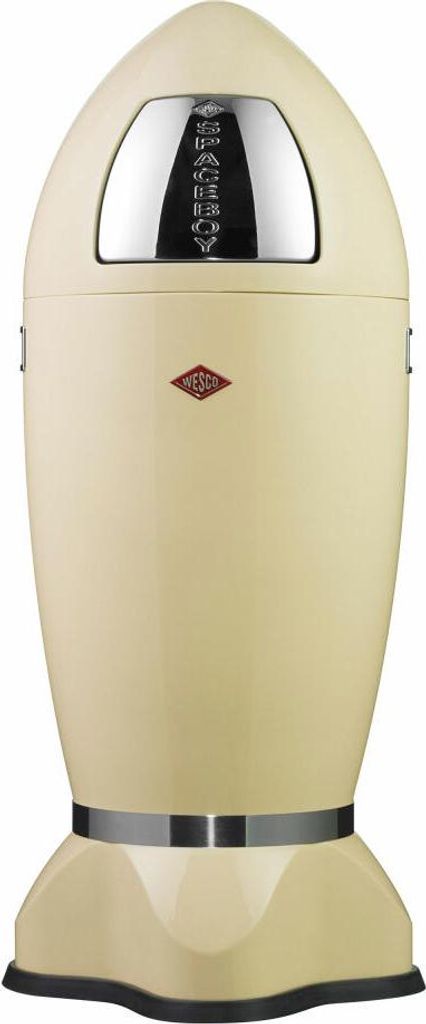 Wesco Mülleimer Spaceboy, Abfallsammler, Abfalleimer, Stahlblech, Mandel, 35 L, 138631-23