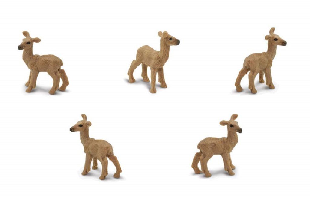 Safari - 351722 - Good Luck Minis - Glücksminis, Rehe, ca. 2cm, PVC, 5 Stück