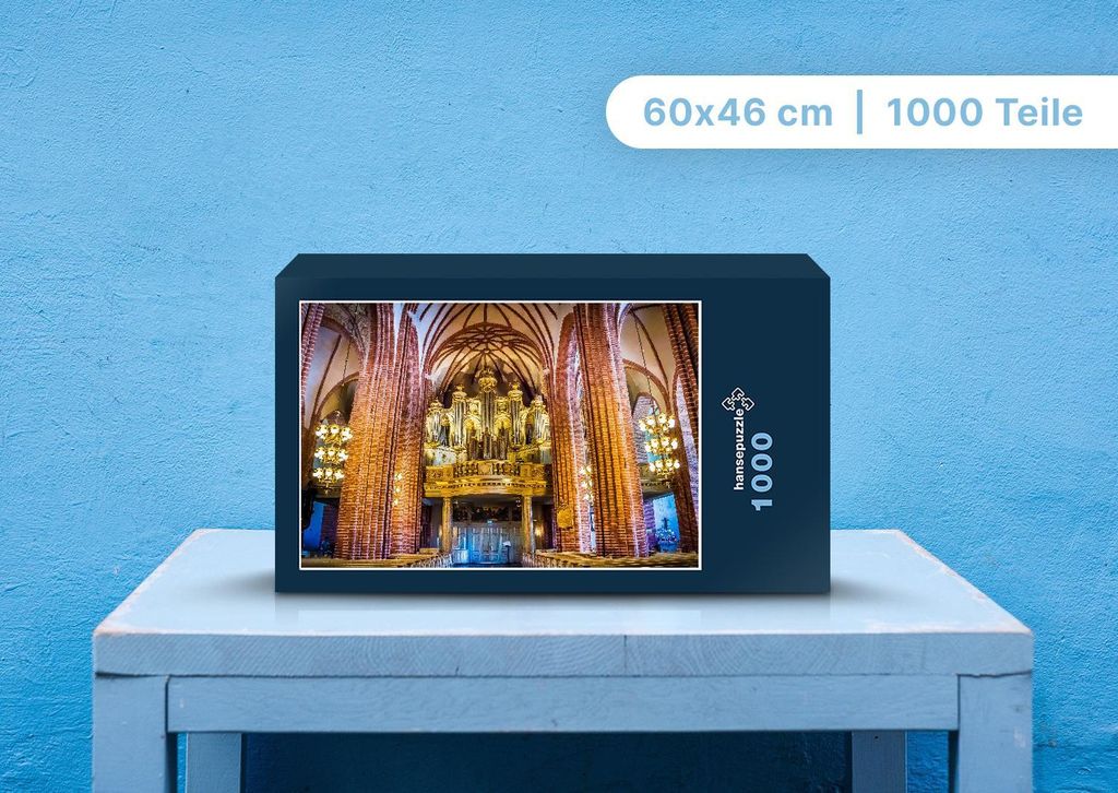 hansepuzzle 105991 - Kathedrale Puzzle, 1000 Teile, Gebäude, 60,0 x 46,0cm mit hochwertiger Aufbewahrung, Kartonbox und wiederverschließbarem Beutel