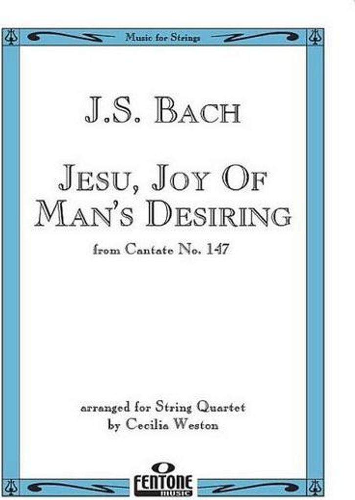 Jesu Joy of Man's Desiring from BWV147for string quartet