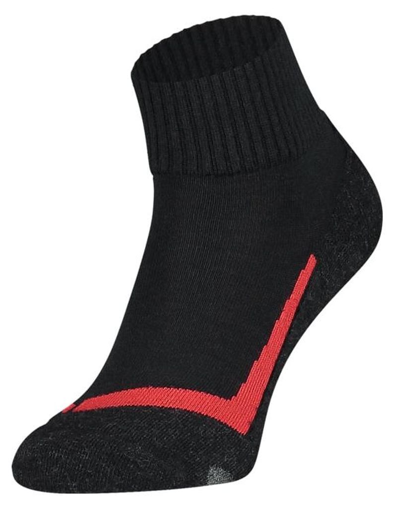 S18 Merino-Woll-Einzel-Wandersocken – Schwarz – 43-45