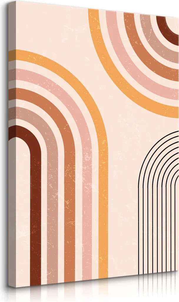 Muralo su tela motivo geometrico ABSTRACTION boho per soggiorno br. 70cm x h. 100cm