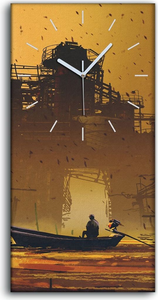 Dekor Leinwand Uhr Wandbilder Kunstdruck 30x60 Kunst Mann Produktbild 