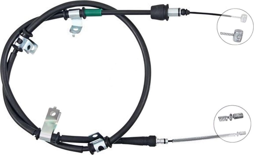 A.B.S. Handbremsseil Seilzug Feststellbremse für HYUNDAI ix35 (LM, EL, ELH) Hinten Links K16003