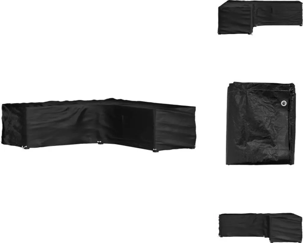 vidaXL Copertura mobili a L 285x285x70 cm - Protezione PE 16 Occhielli