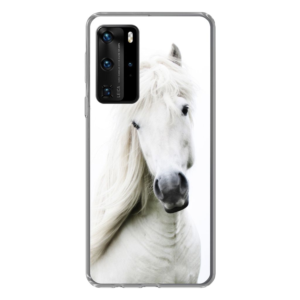 MuchoWow Handyhülle Schutzhülle Hülle für Huawei P40 Pro Pferde - Nutztiere - Mähnen Silikon Softcase Handy Hülle - Schutz