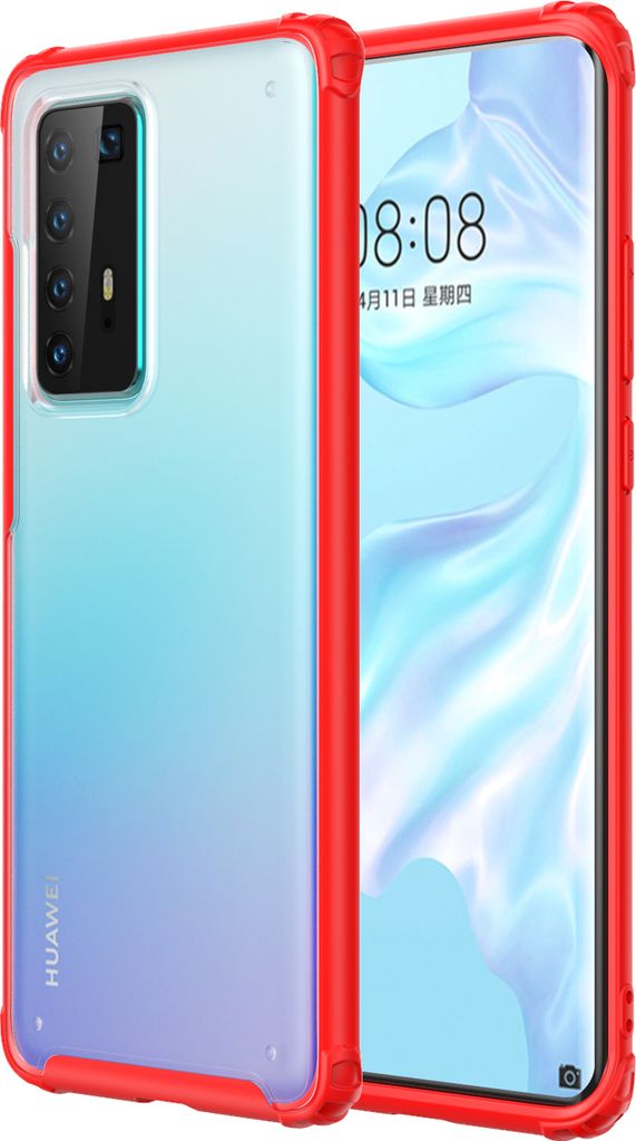 Für HUAWEI P40 Pro Case PC Mattenboden TPU Soft Edge Cover Shockproof Mobil Telefon rot