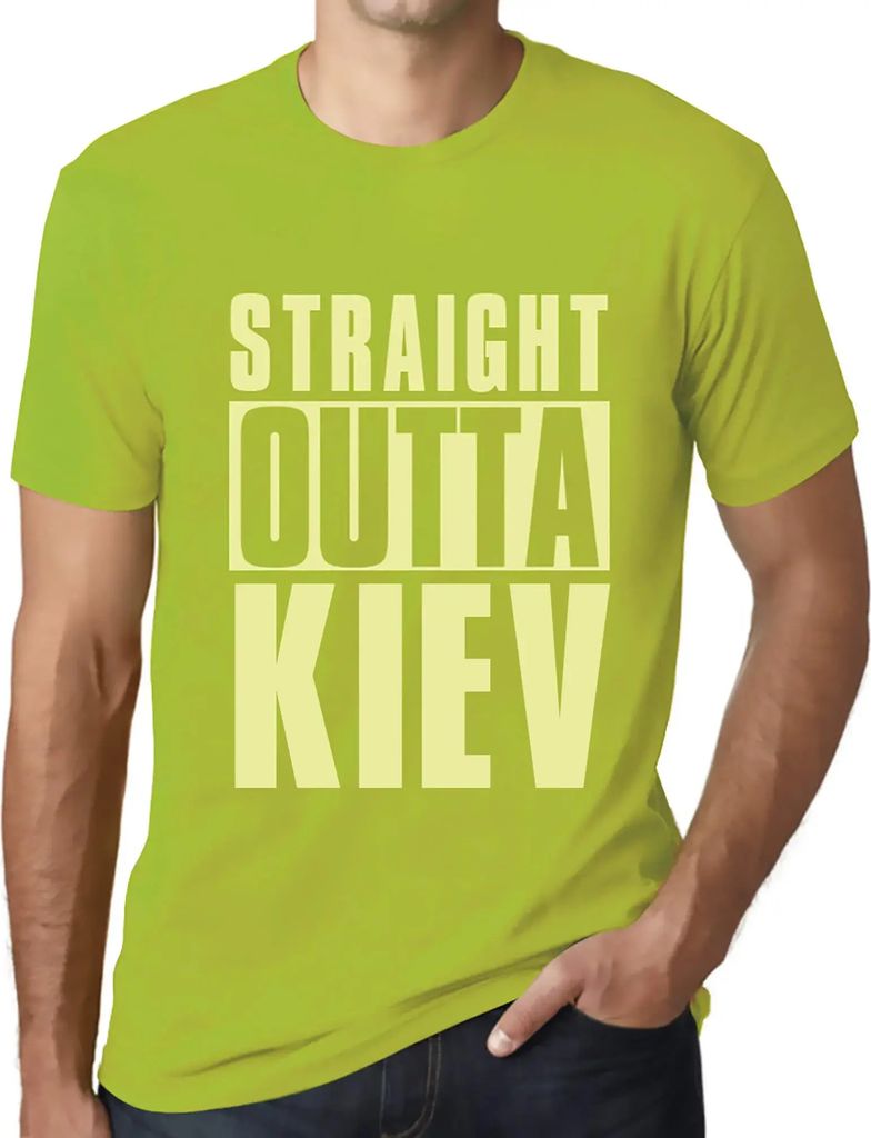 Herren Grafik T-Shirt Direkt aus Kiew – Straight Outta Kiev – Öko-Verantwortlich Vintage Jahrgang Kurzarm Lustige Druck Geburtstag Geschenk Mann