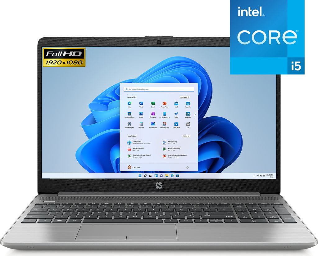 HP 250 G9 Notebook 15,6" Intel i5-1235U @4,4GHz 32GB DDR4 Produktbild 